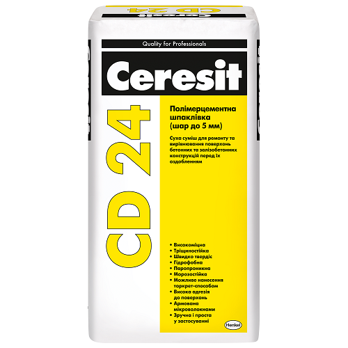 Полимерцементная шпаклевка Ceresit СD 24 25 кг 