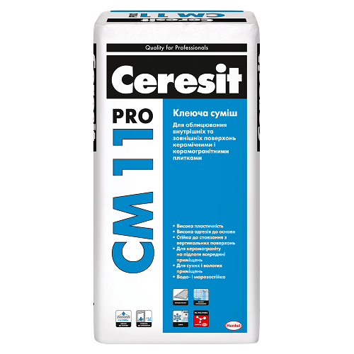 Клей для плитки Ceresit СМ 11 Рro 27 кг