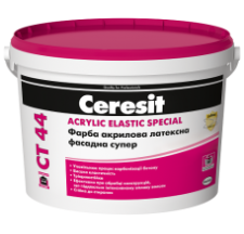 Фасадна фарба акрилова латексна еластична Ceresit CT 44 Acrylic Elastic Special прозора 10 л
