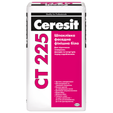 Шпаклевка фасадная финишная Ceresit СТ 225 белая 25 кг