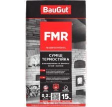 Смесь огнеупорная кладочная BauGut FMR 15 кг