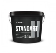 Акриловая краска матовая Kolorit Standart Н для потолка белая 0,9 л