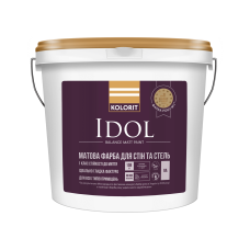 Латексная интерьерная краска матовая Kolorit Idol белая 2,7 л
