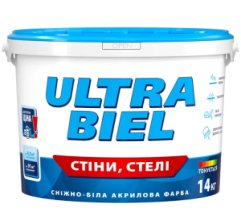 Акриловая матовая краска Sniezka Ultra Biel снежно-белая 15 л (20 кг)