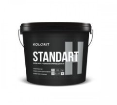 Акриловая краска матовая Kolorit Standart Н для потолка белая 2,7 л