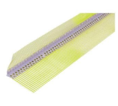 Кутник перфорований пластиковий з сіткою Budmat 2,5 м 7 х 7 см 