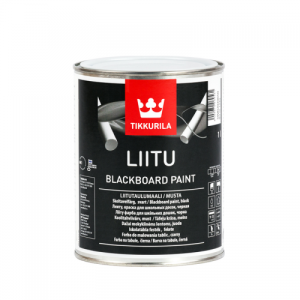 Краска для школьных досок матовая Tikkurila Liitu черная 1л