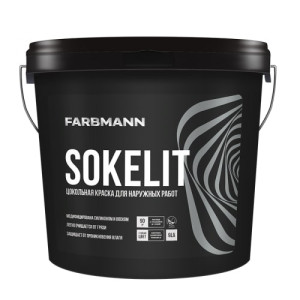Цокольная латексная краска Farbmann Sokelit белая 4,5 л