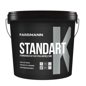 Декоративная штукатурка короед Farbmann Standart K силиконовая прозрачная 25 кг