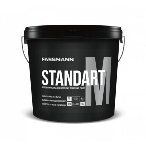 Акриловая краска матовая Farbmann Standart M белая 4,5 л