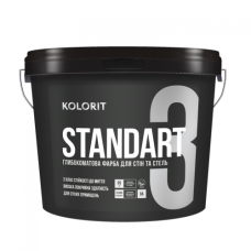Латексная интерьерная краска глубокоматовая Kolorit Standart 3 белая 0,9 л