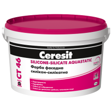 Фасадна фарба силікон-силікатна Ceresit CT 46 Silicone-Silicate Aquastatic прозора 3 л