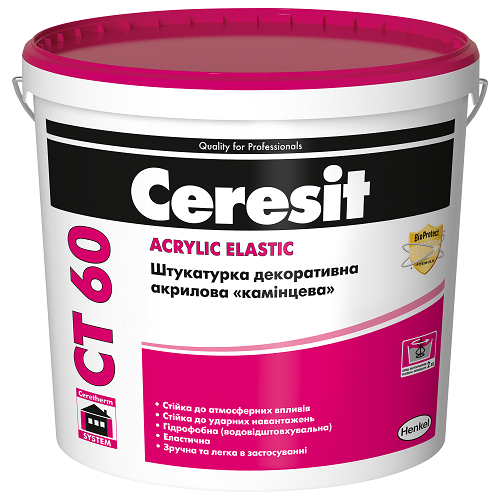 Декоративна штукатурка баранчик Ceresit СТ 60 акрилова 1,5 мм 25 кг