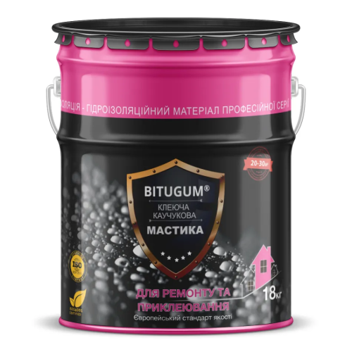 Мастика клеюча каучукова Bitugum для ремонту та приклеювання, 18кг