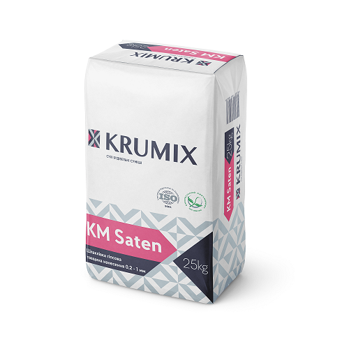 Шпаклевка гипсовая финишная Krumix Finish Saten 25 кг