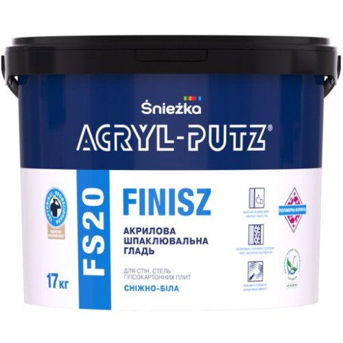 Шпаклівка акрилова фінішна Sniezka Acryl-Putz 17 кг 
