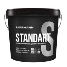 Фасадна фарба силіконова латексна Farbmann Standart S біла 0,9 л