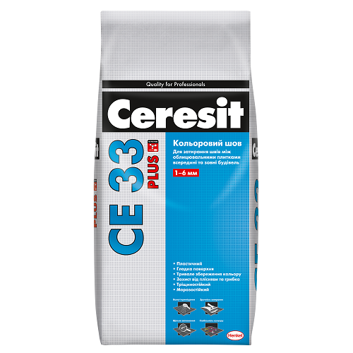 Затирка для швов Ceresit СЕ 33 Plus Бежевый 2 кг 