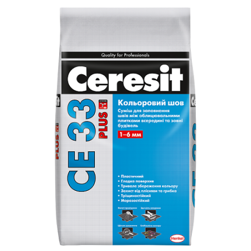 Затирка для швов Ceresit CE 33 Plus Темно-коричневый 5 кг