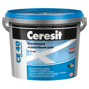 Затирка для швов водостойкая Ceresit CE 40 Aquastatic Натура 5 кг